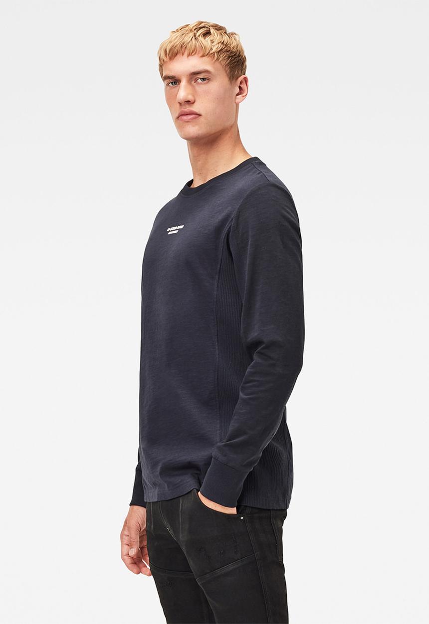 G-STAR - Motac logo r long sleeve tee - navy