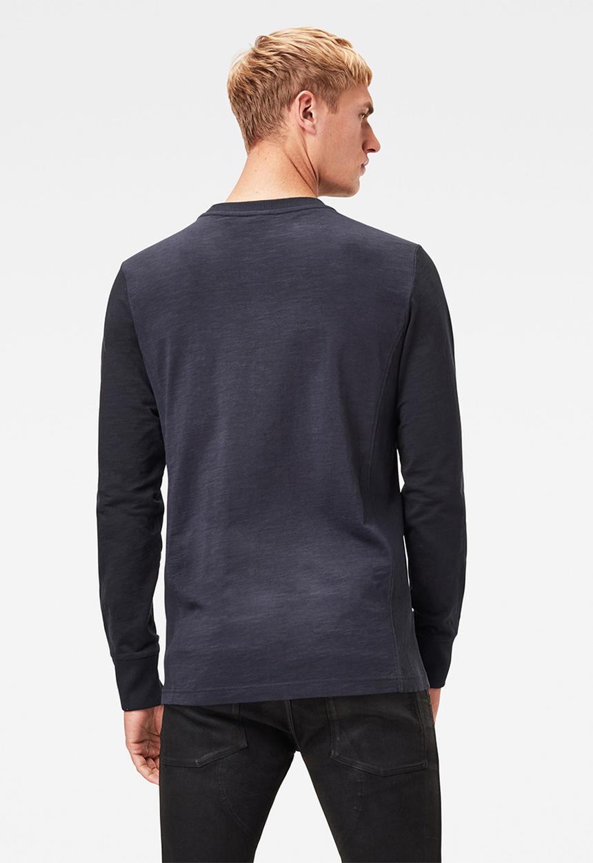 G-STAR - Motac logo r long sleeve tee - navy