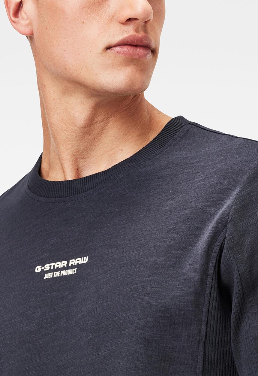 G-STAR - Motac logo r long sleeve tee - navy