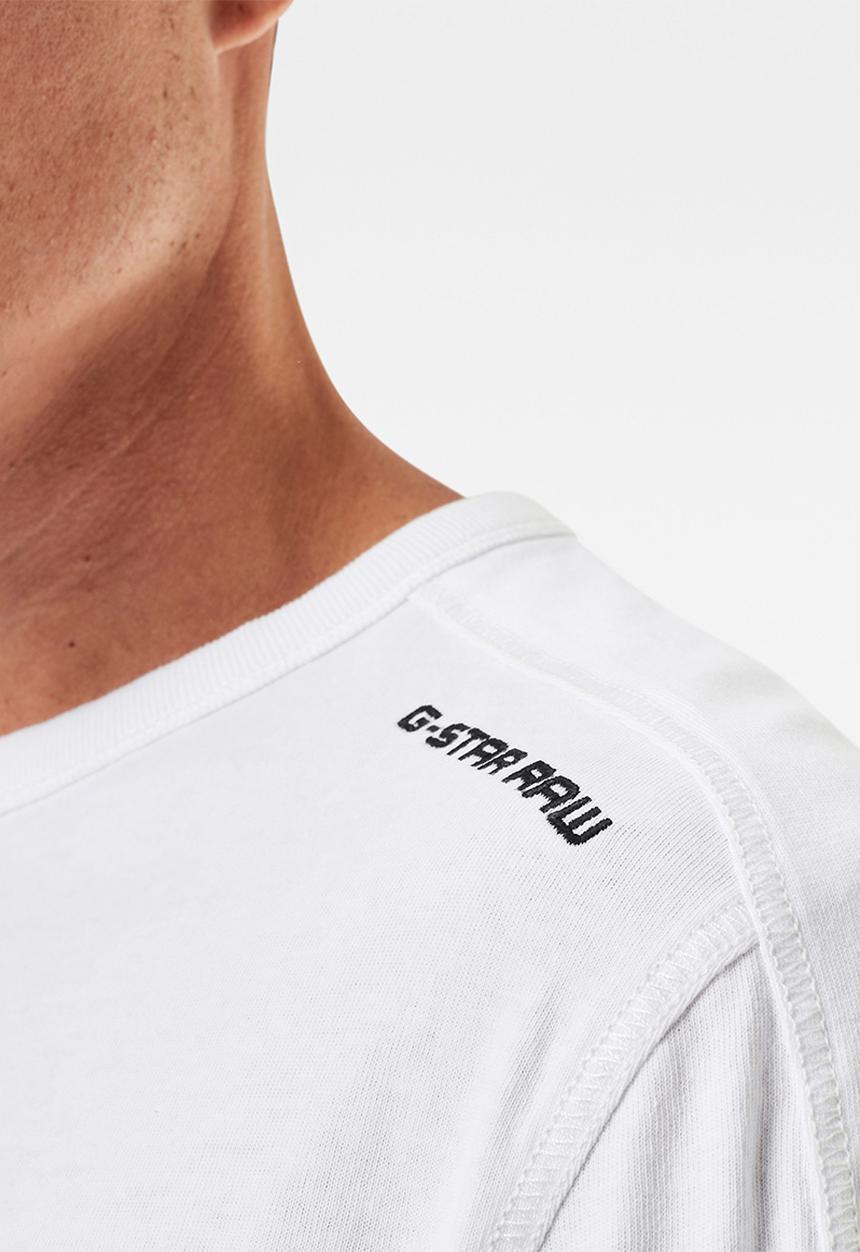 G-STAR - Multi logo+ korpaz r long sleeve tee - white