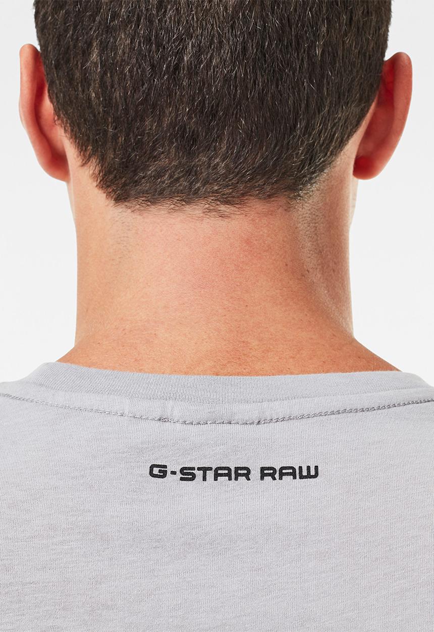 G-STAR - Originals label logo slim r short sleeve tee - grey