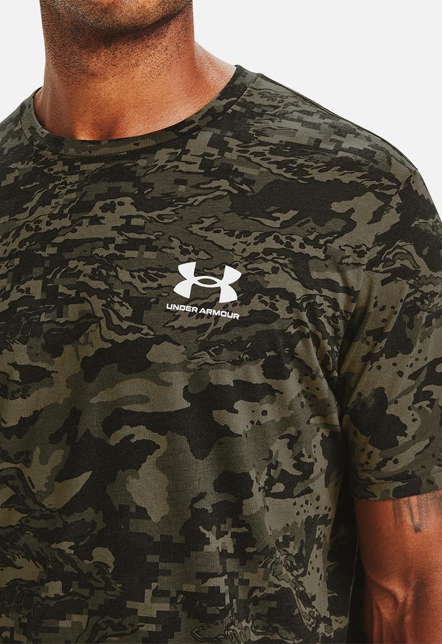 Under Armour - Ua all-over logo tee - black & green 