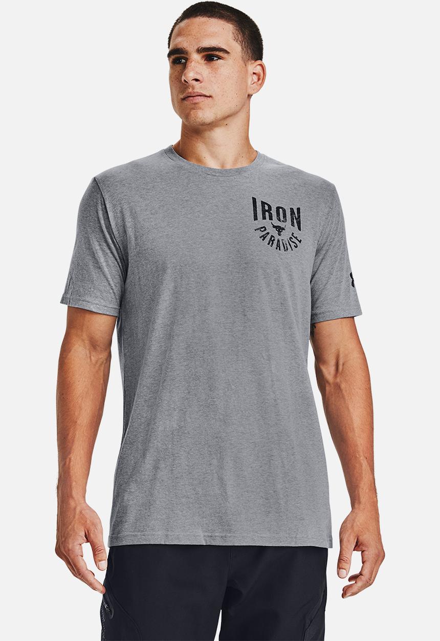 Under Armour - UA Project ROCK  Iron Paradise short sleeve tee - grey