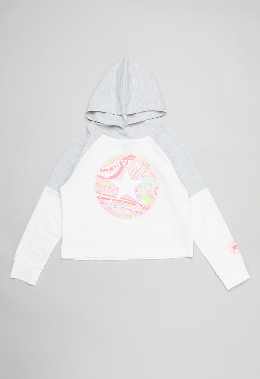 Converse - Cnvg blocked heather hoodie - lunar rock heather