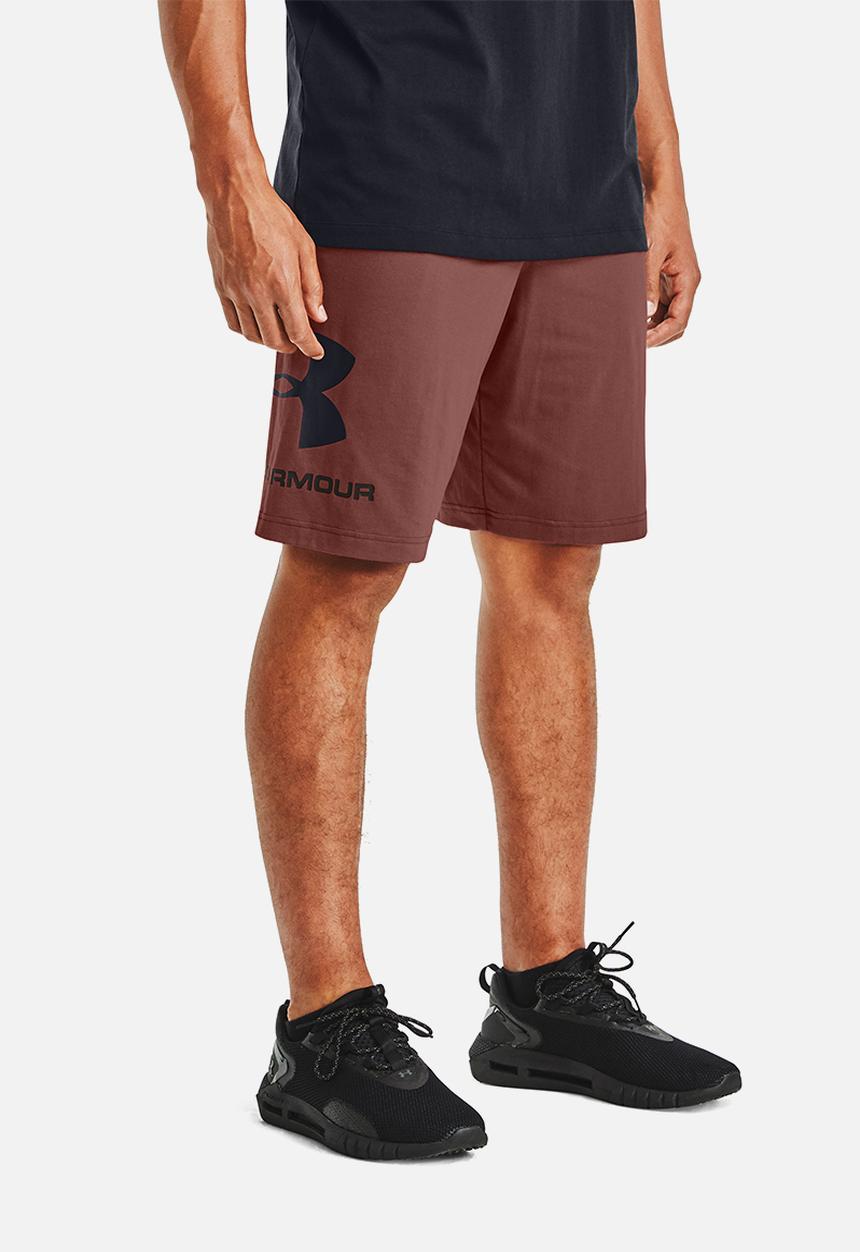 Under Armour - Ua sportstyle cotton graphic shorts - cinna red