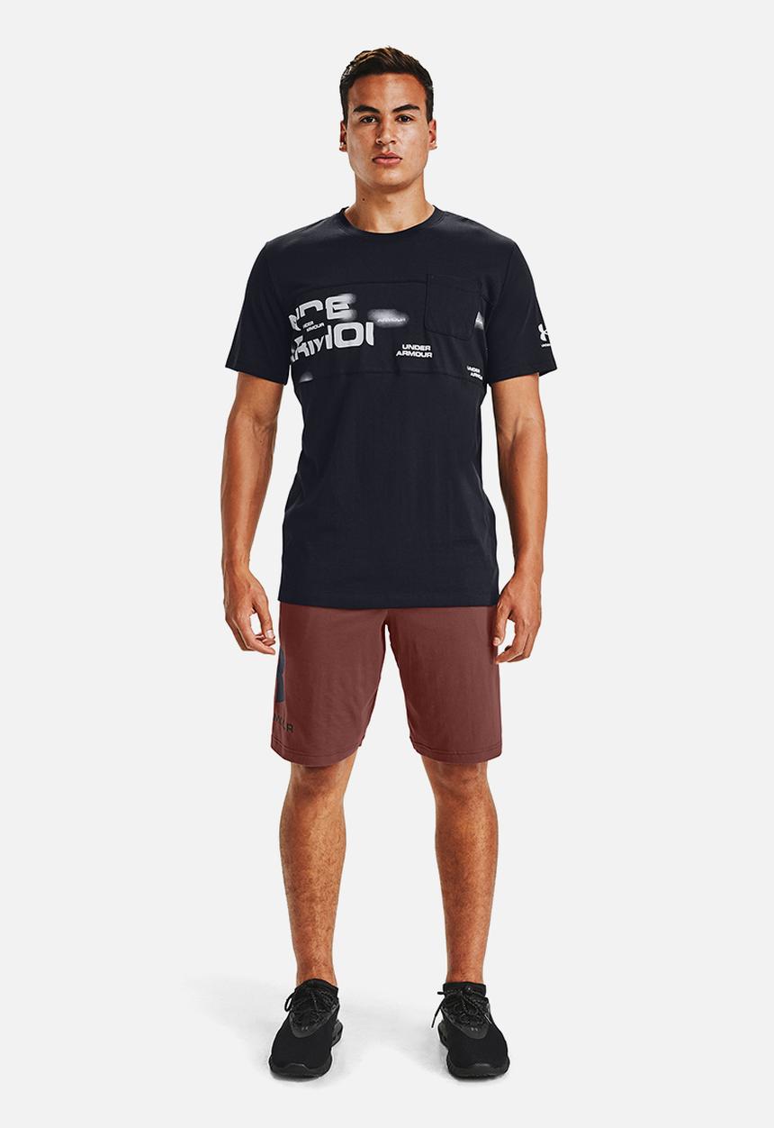 Under Armour - Ua sportstyle cotton graphic shorts - cinna red