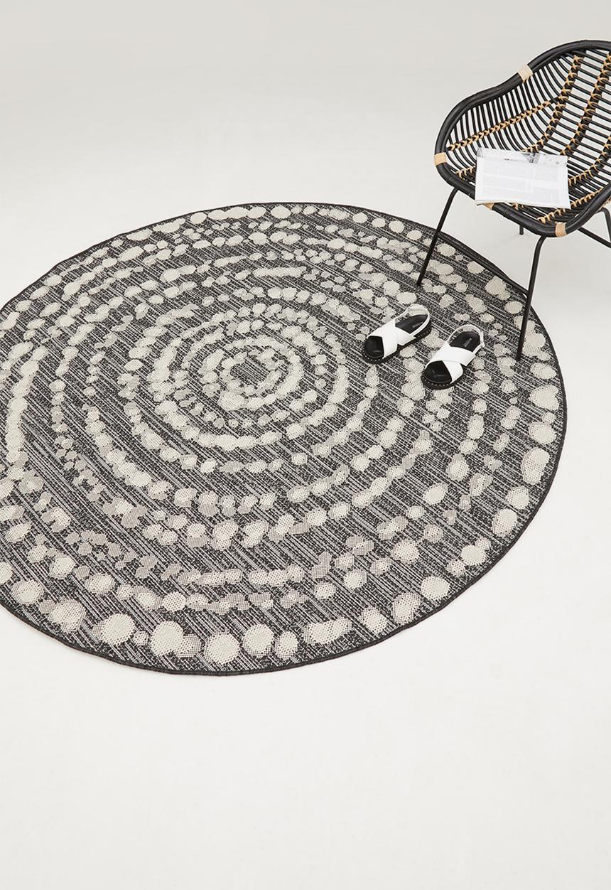 Hertex Haus - Spiro round rug - espresso
