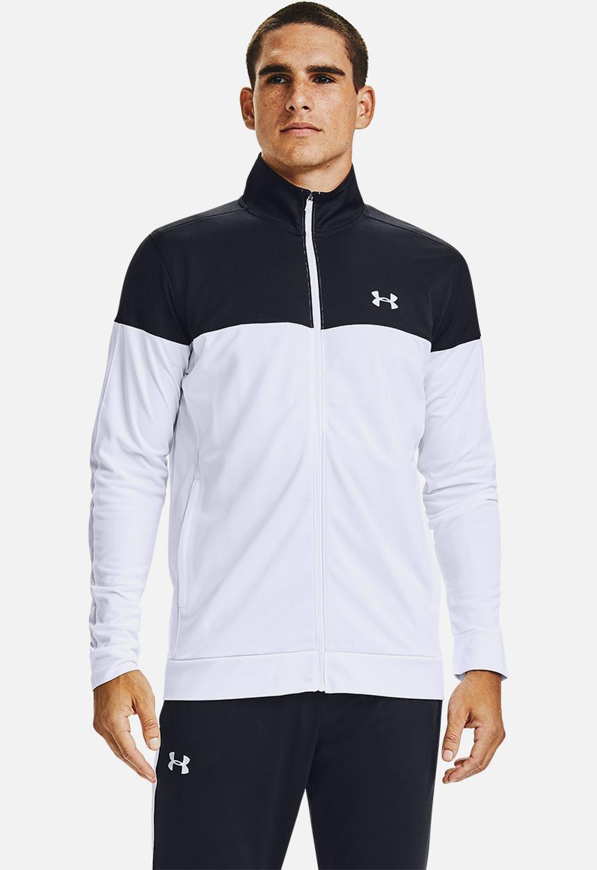 Under Armour - Sportstyle pique track jacket - black & white  