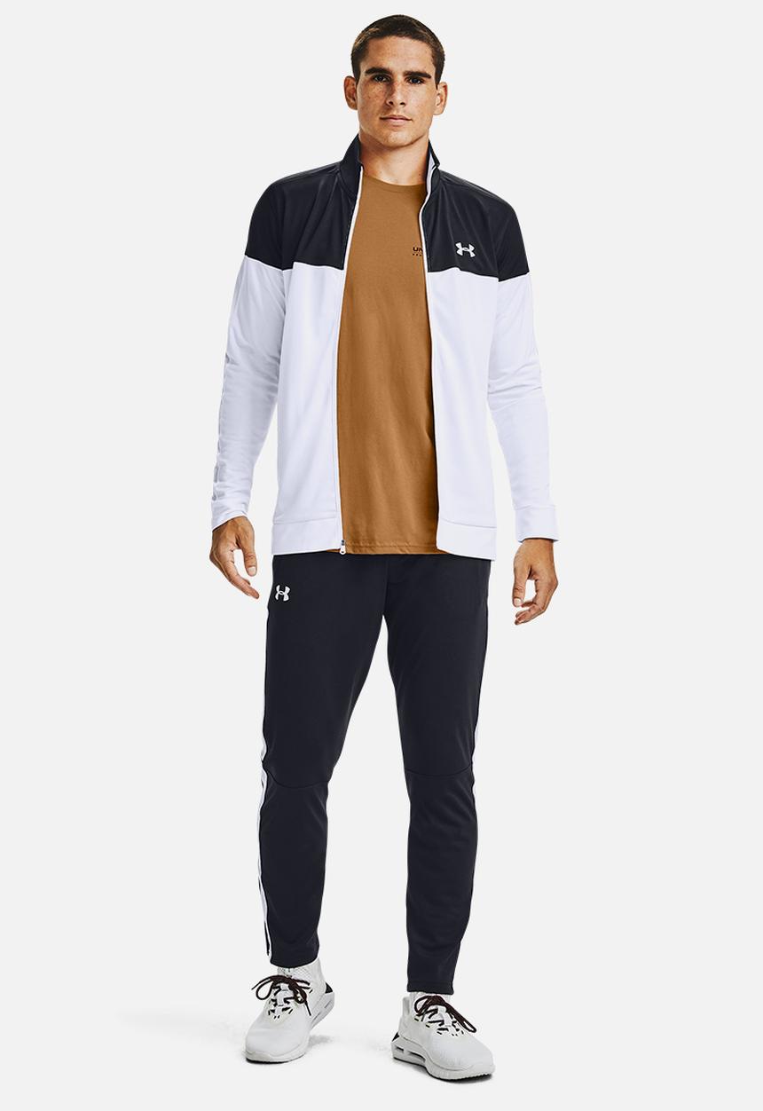 Under Armour - Sportstyle pique track jacket - black & white  