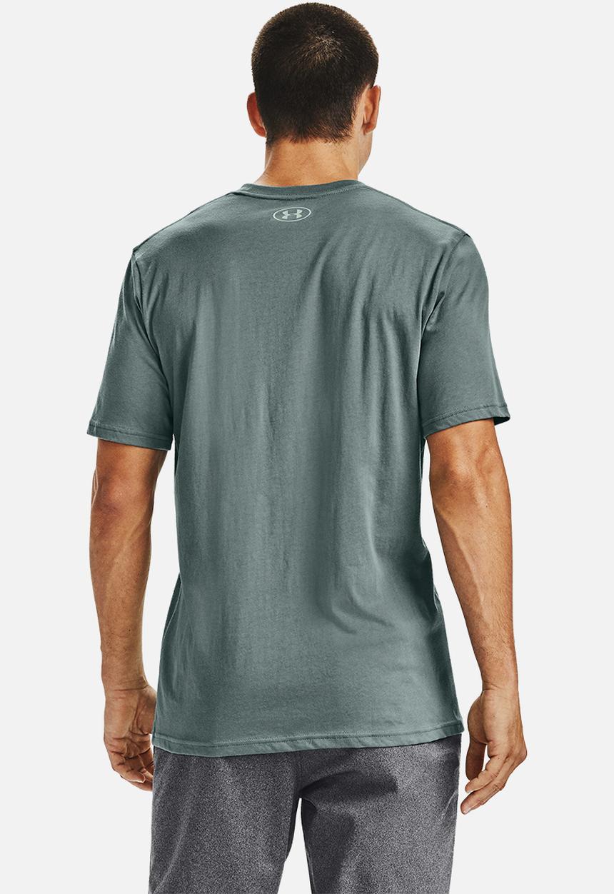 Under Armour - Ua big logo tee - lichen blue