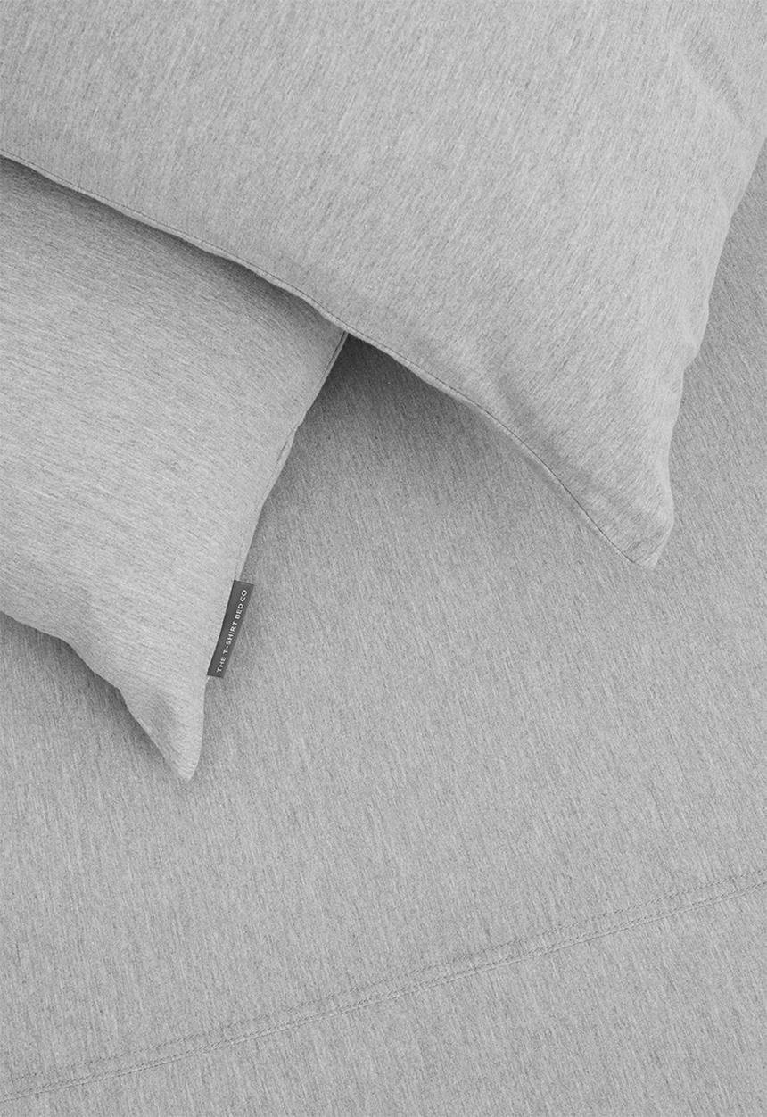 T-shirt Bed Co. - T-shirt cotton duvet cover set - soft grey