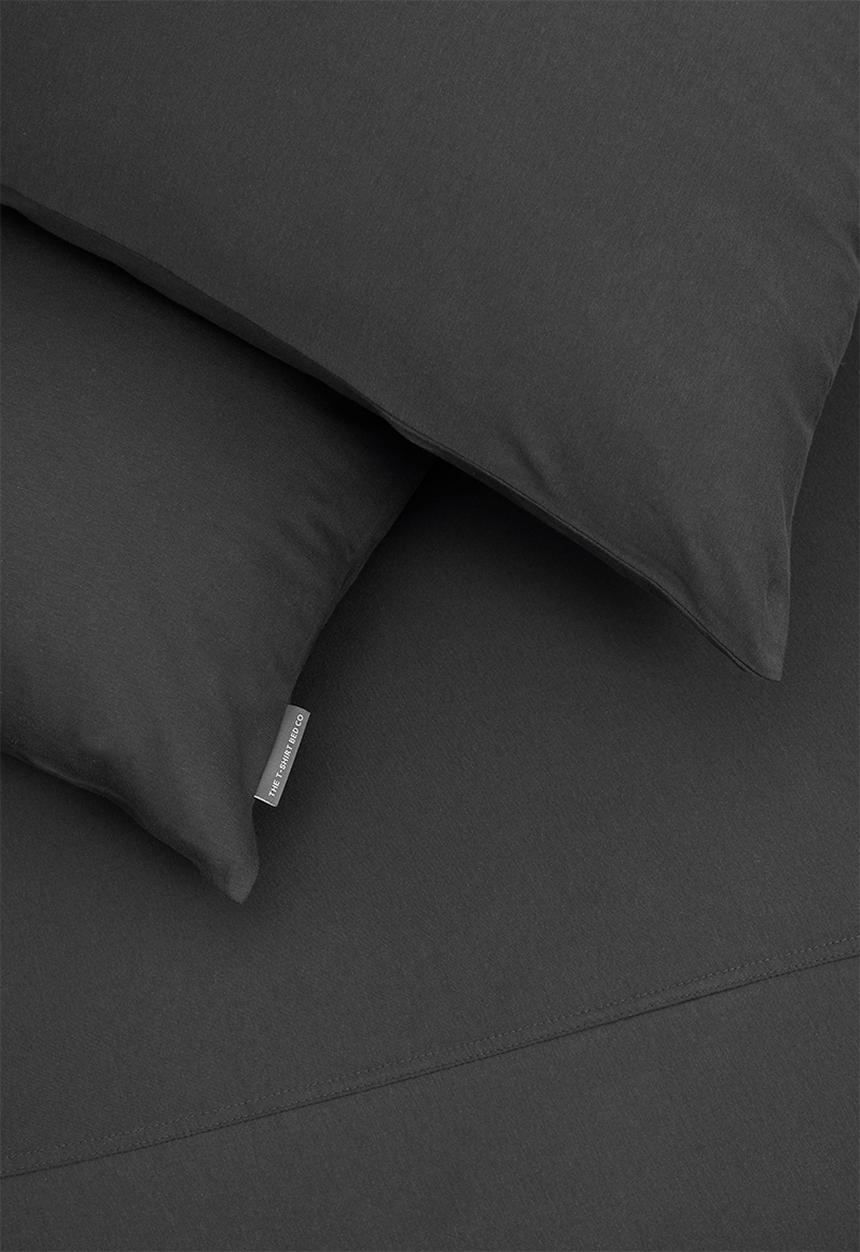 T-shirt Bed Co. - T-shirt cotton duvet cover set - deep charcoal