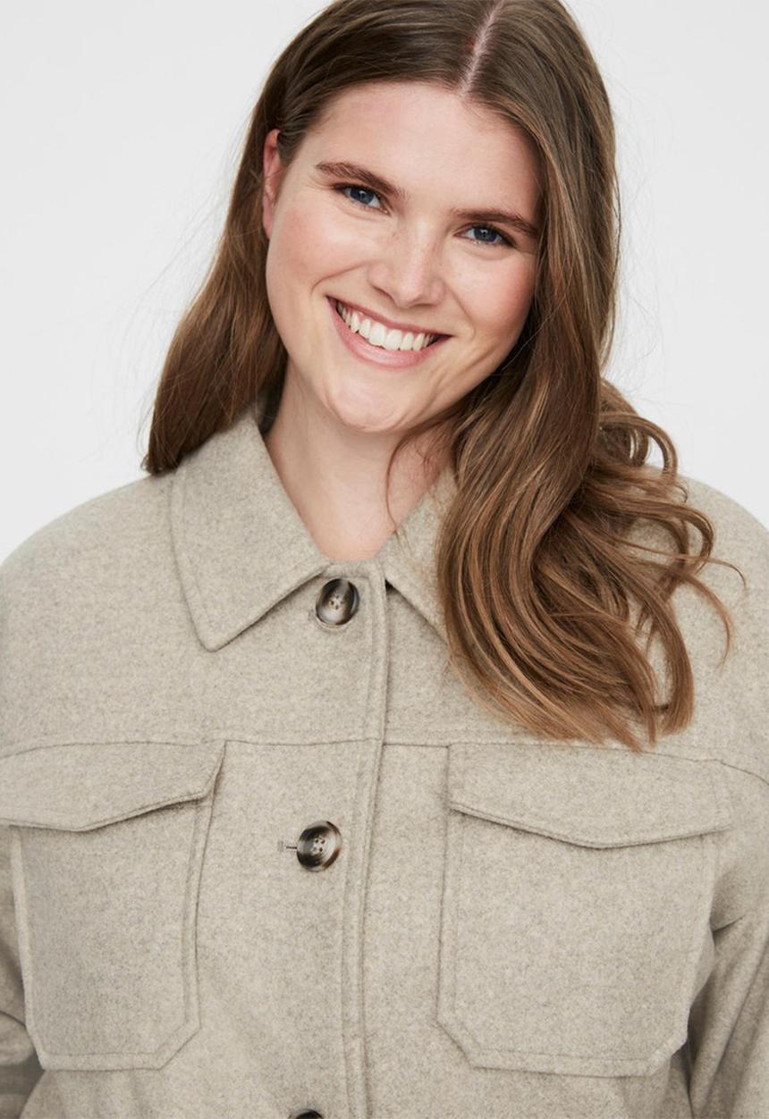 Vero Moda - Curve bonusray 3/4 jacket - silver mink