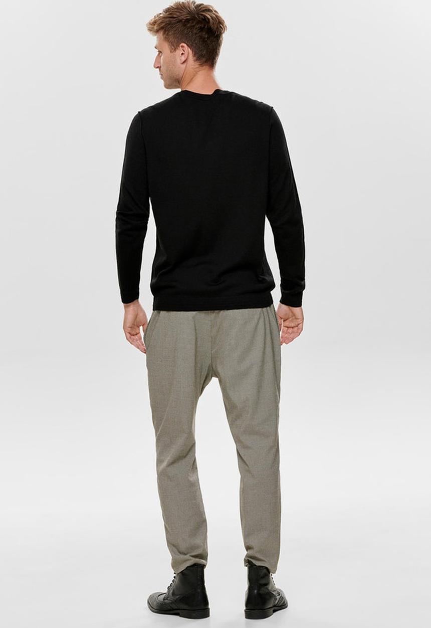 Only & Sons - Tyler 12 m crew neck knit - black