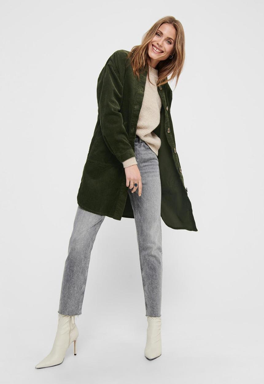 Jacqueline de Yong - Tory corduroy worker shirt - green 
