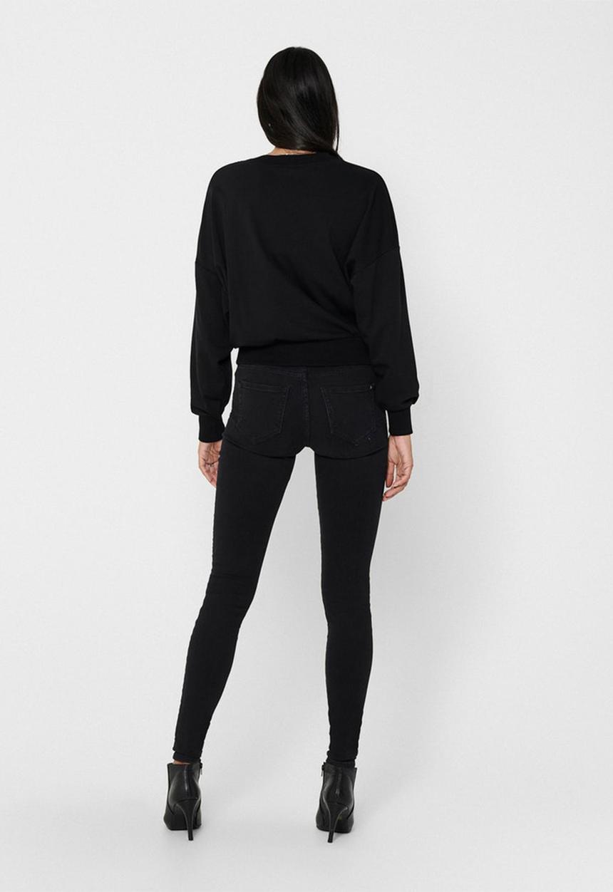 Jacqueline de Yong - Gianna life long sleeve oversized sweat - black