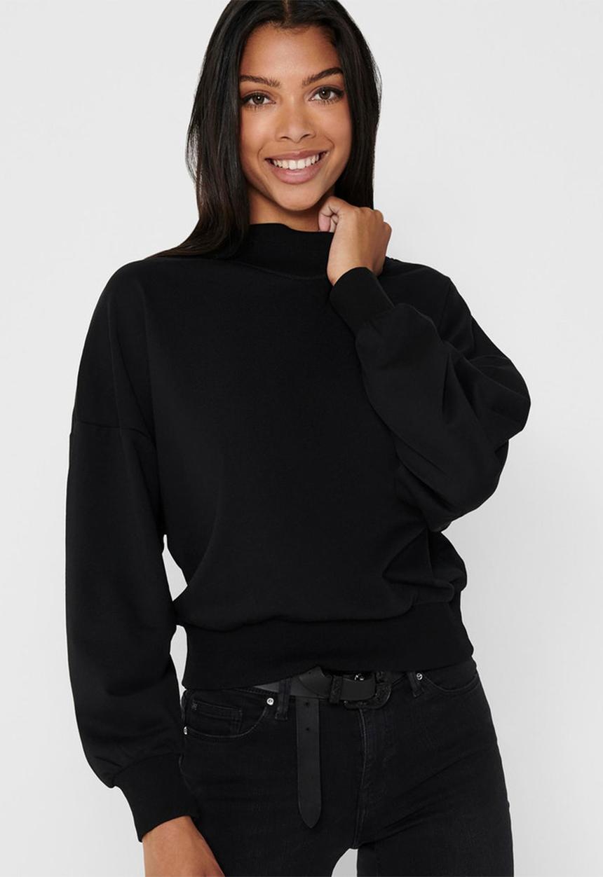 Jacqueline de Yong - Gianna life long sleeve oversized sweat - black