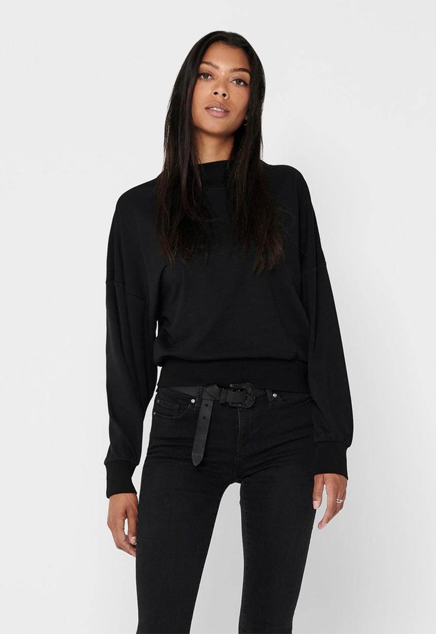 Jacqueline de Yong - Gianna life long sleeve oversized sweat - black