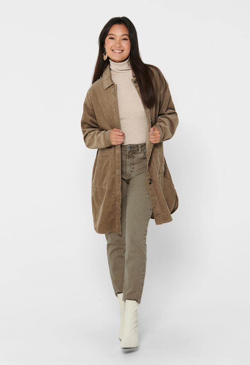 Jacqueline de Yong - Tory corduroy worker shirt - brown