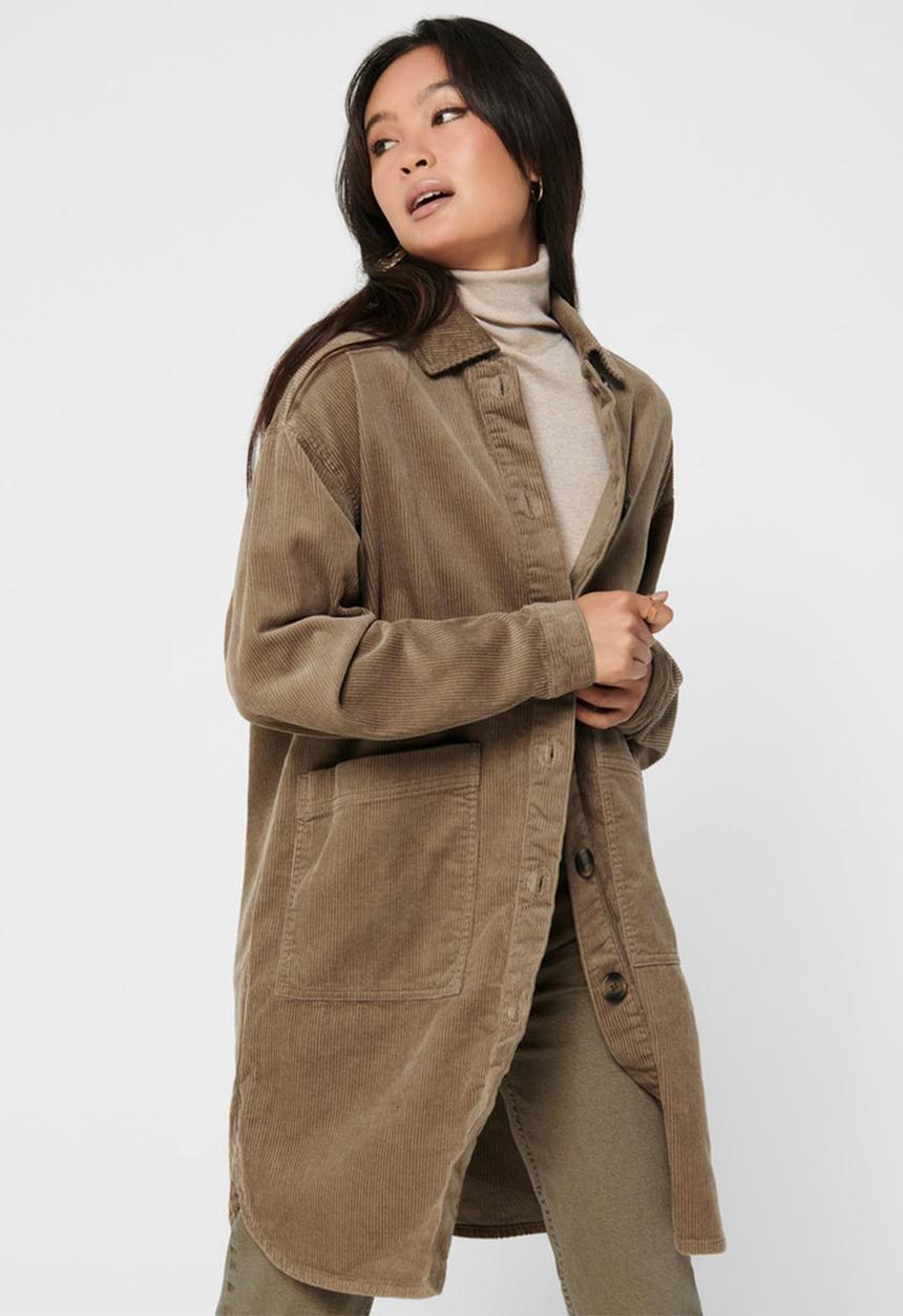 Jacqueline de Yong - Tory corduroy worker shirt - brown