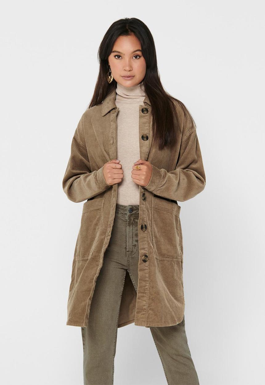 Jacqueline de Yong - Tory corduroy worker shirt - brown