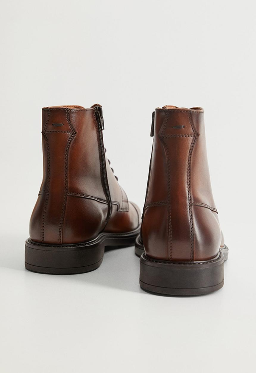 MANGO - Ankle boots puntera - brown