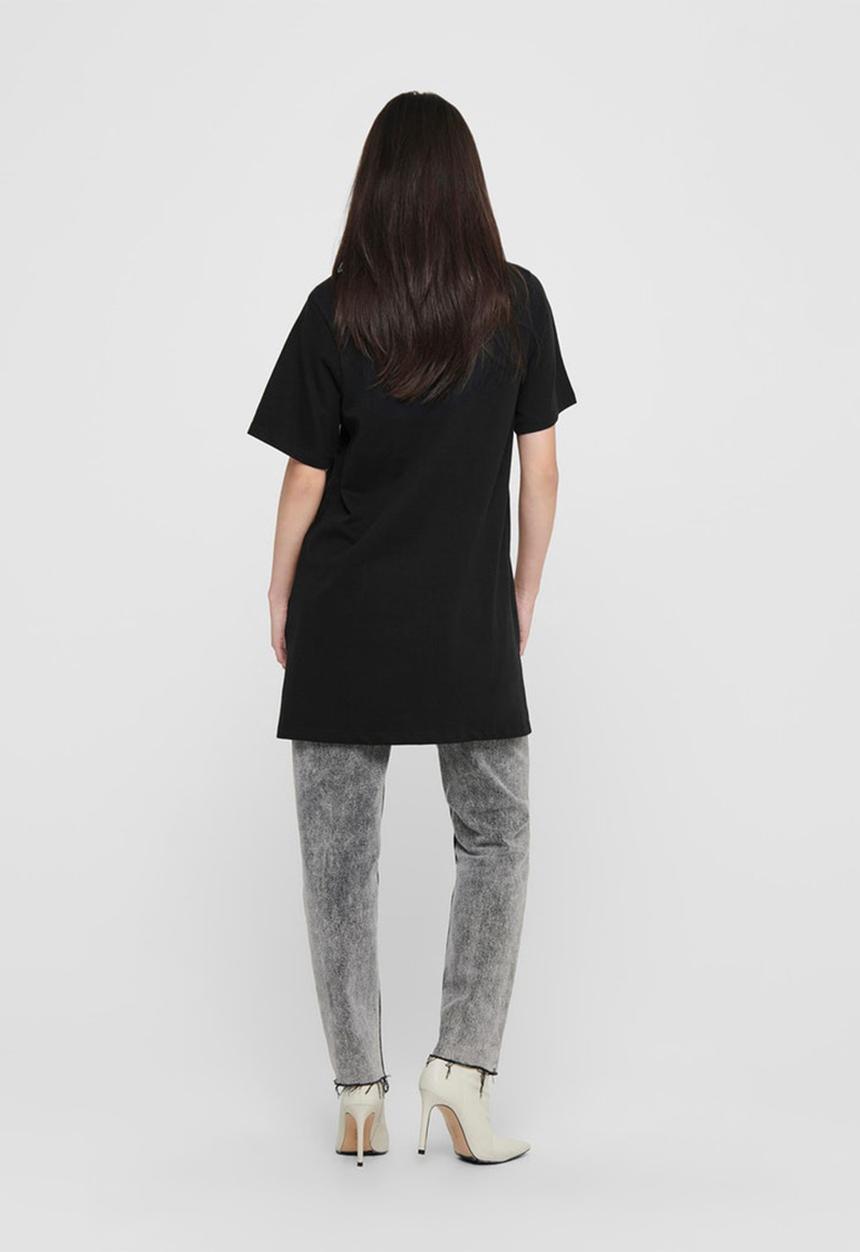 Jacqueline de Yong - Kris life short sleeve oversize top - black
