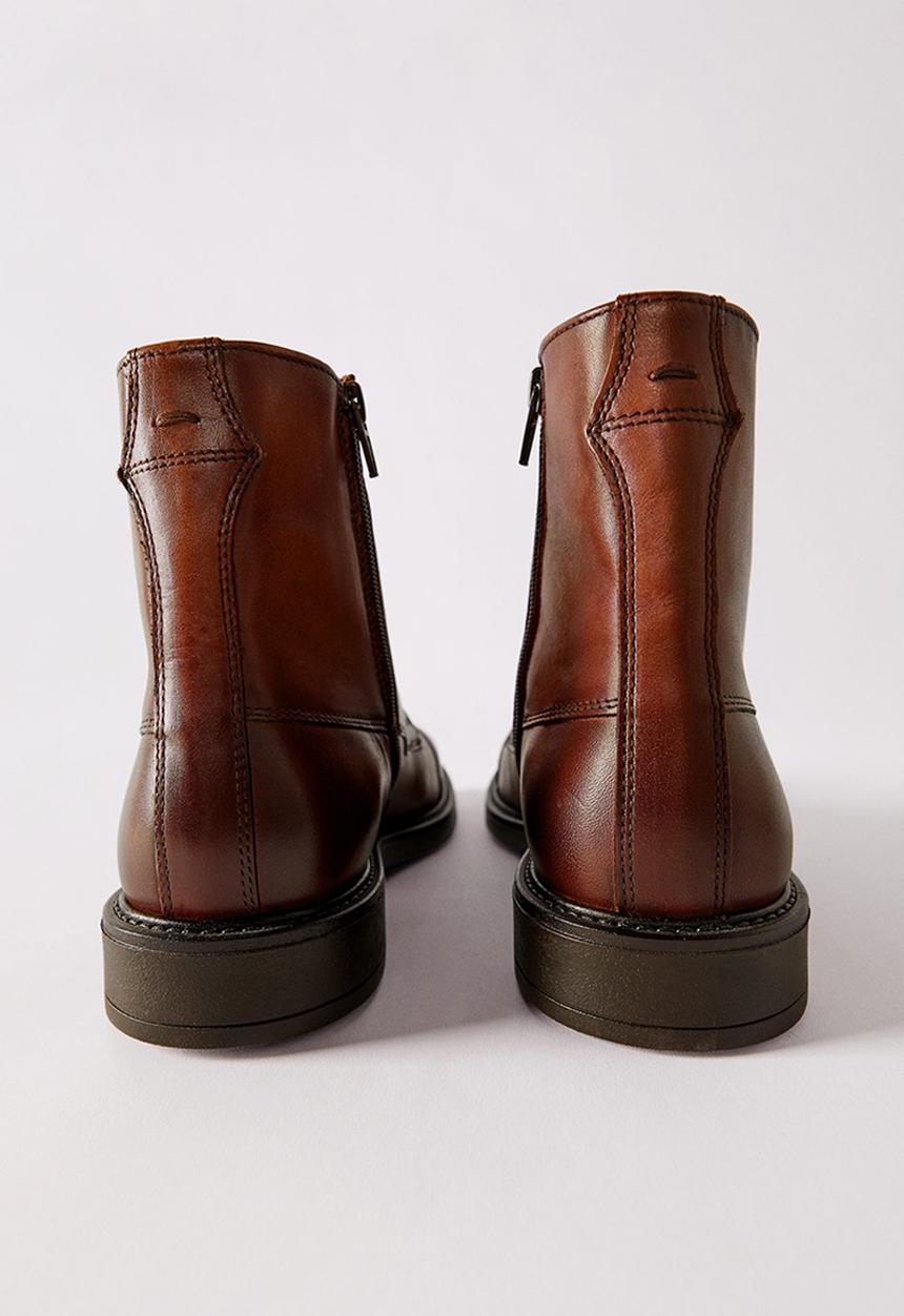 MANGO - Ankle boots puntera - brown