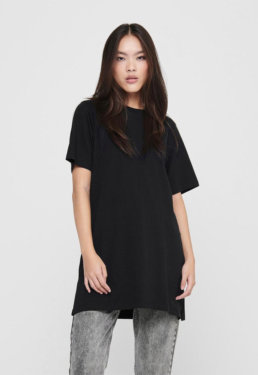 Jacqueline de Yong - Kris life short sleeve oversize top - black