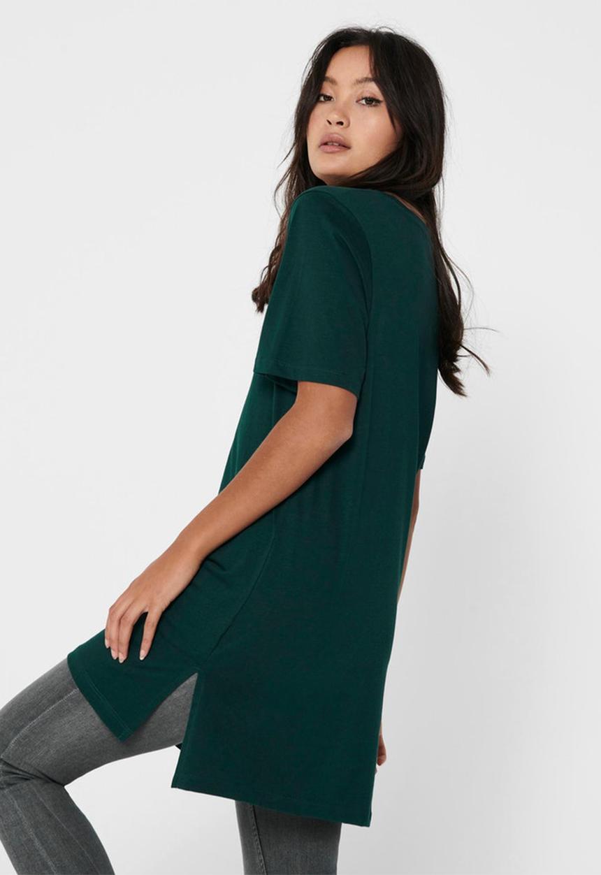 Jacqueline de Yong - Kris life short sleeve oversize top - green