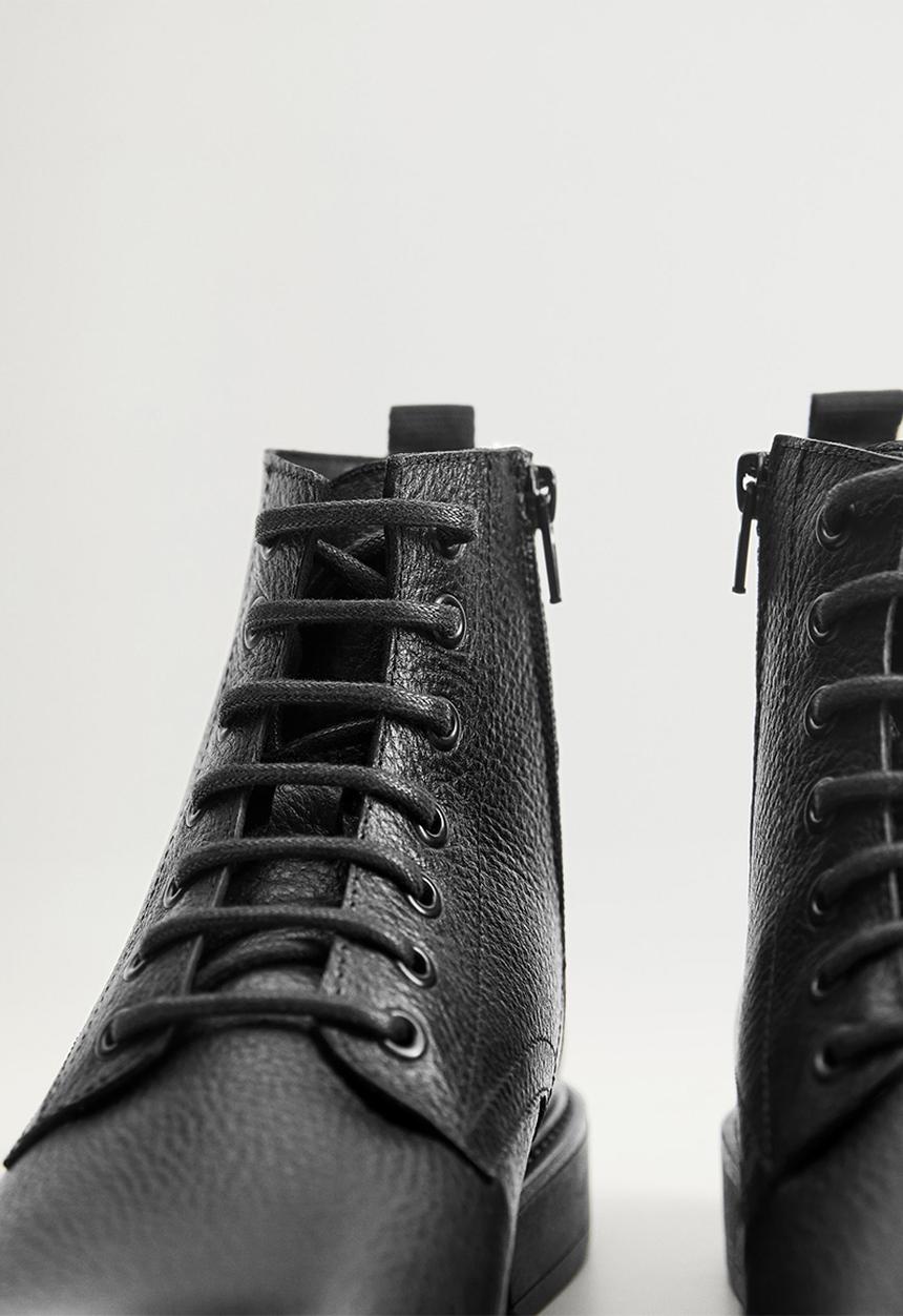 MANGO - Ankle boots bombeado - black