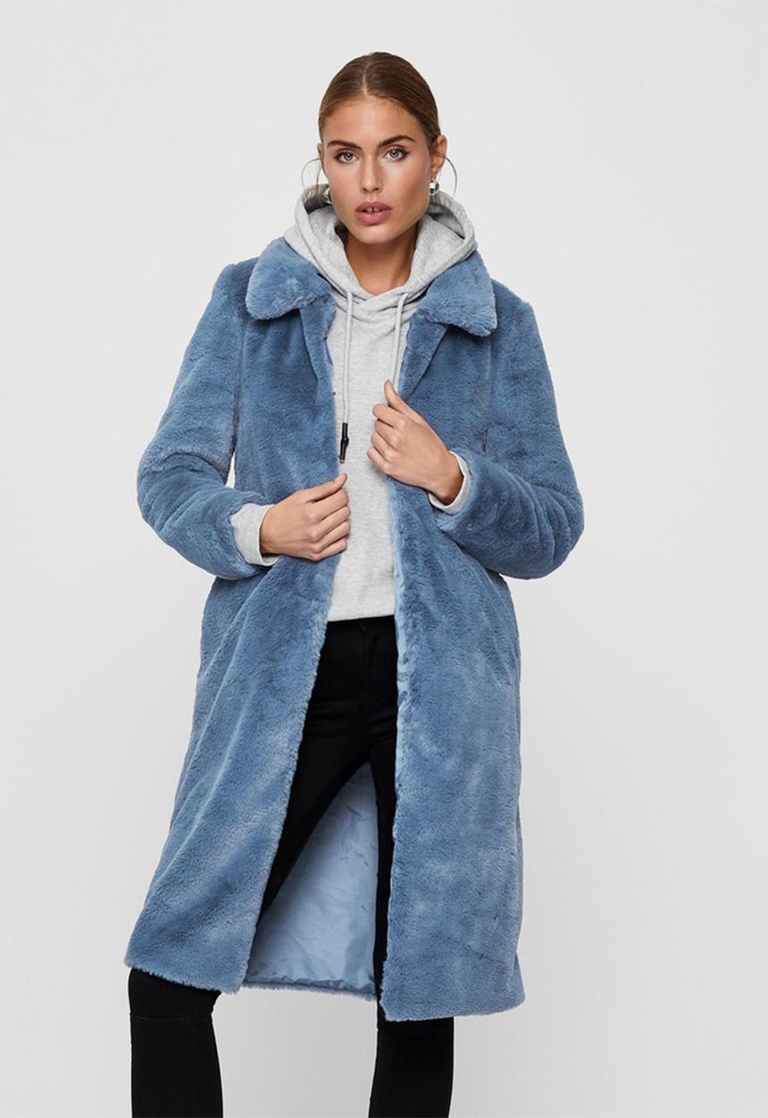 Jacqueline de Yong - Vivienne faux fur long - blue 