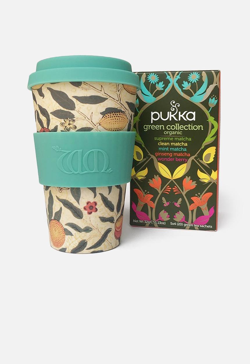 Ecoffee Cup - Calm & collected - ecoffee cup & pukka green organic tea gift set