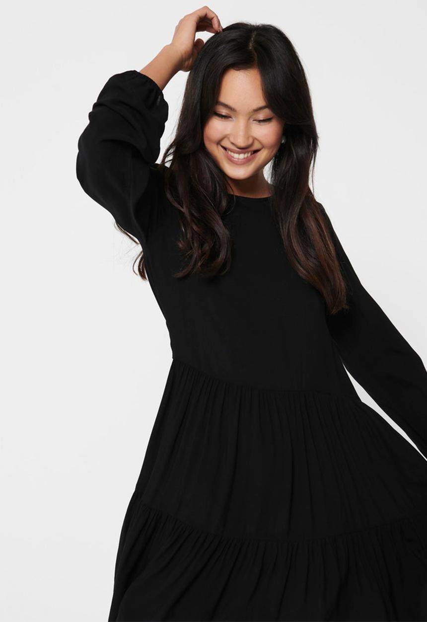 Jacqueline de Yong - Peanut tiered dress - black