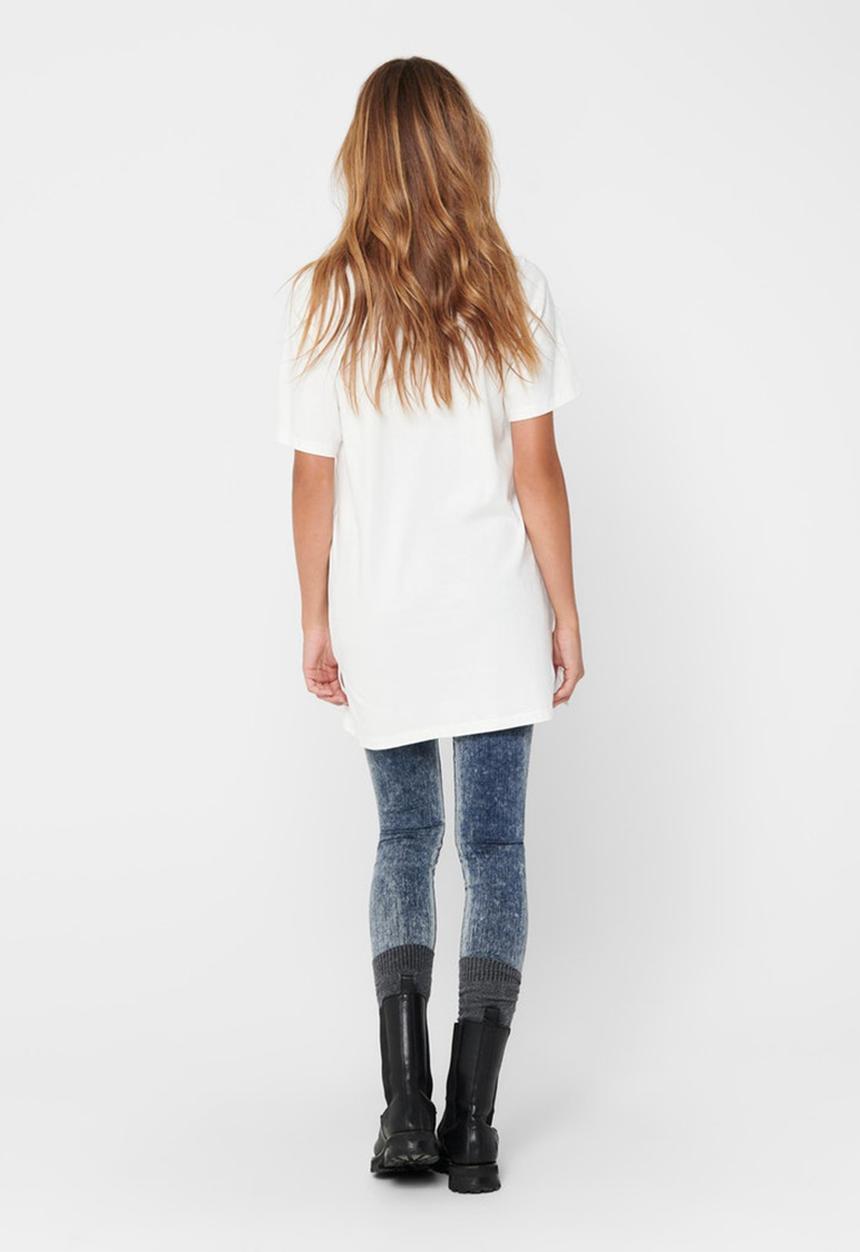 Jacqueline de Yong - Kris life short sleeve oversize top - white