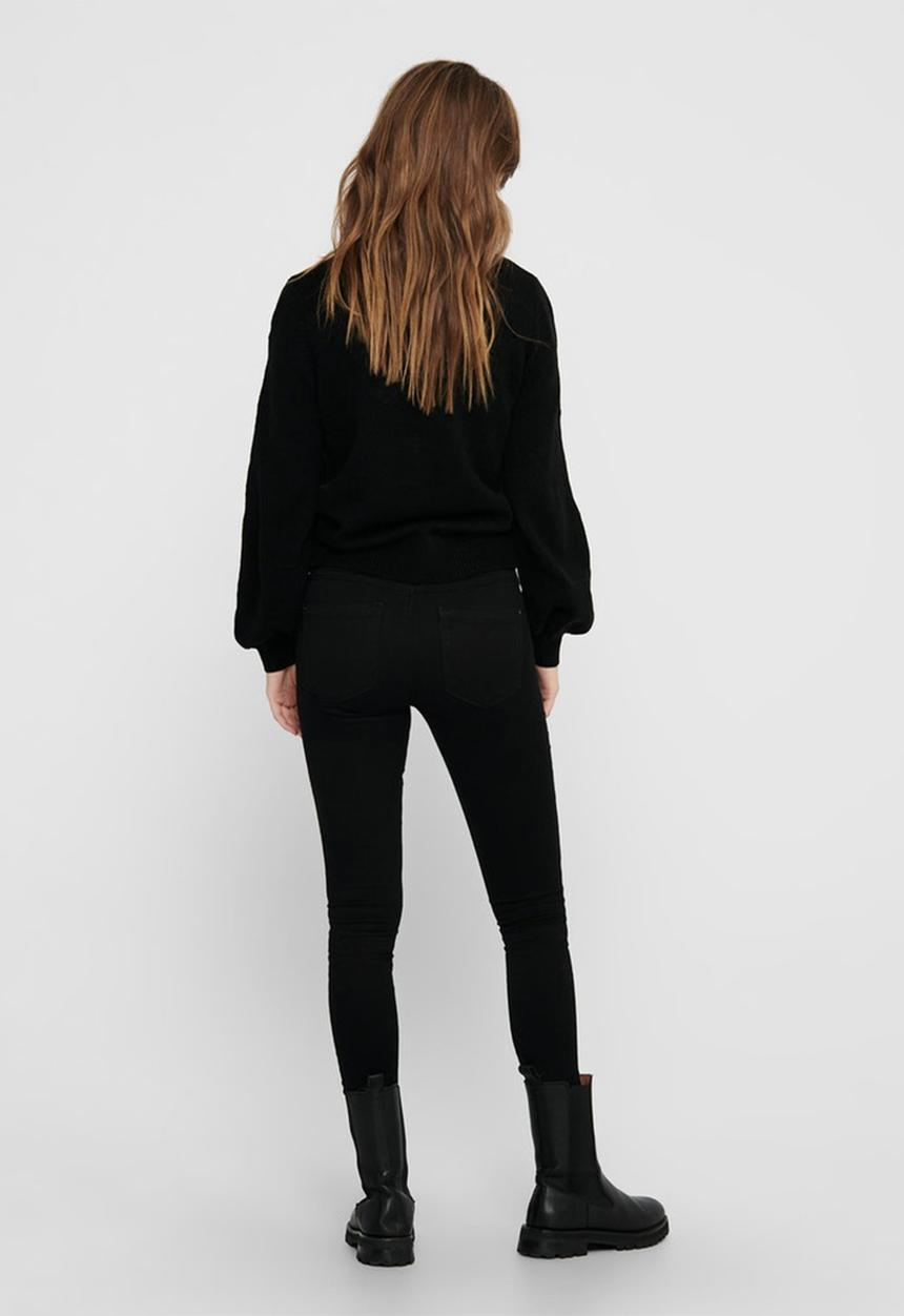 Jacqueline de Yong - Idina  long sleeve pullover knit - black