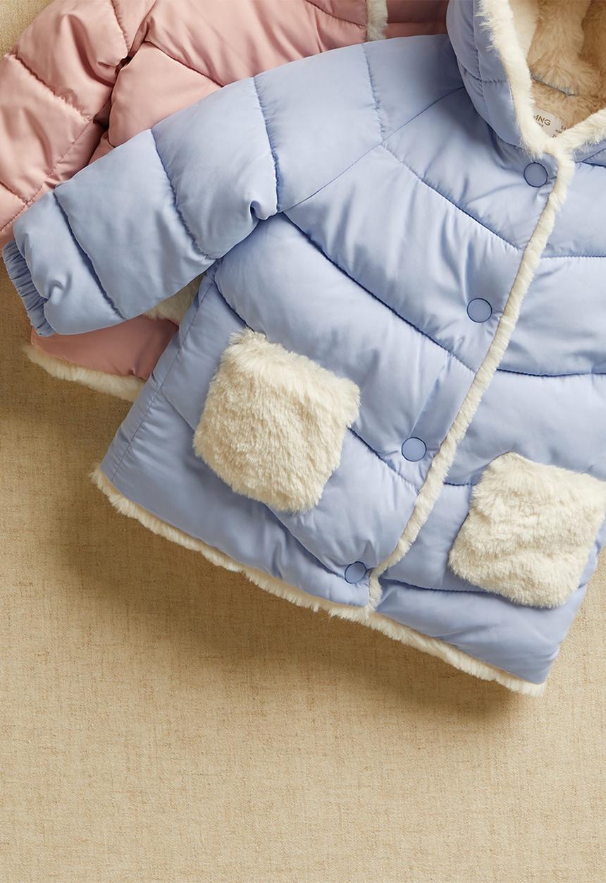 MANGO - Teddy anorak -  blue