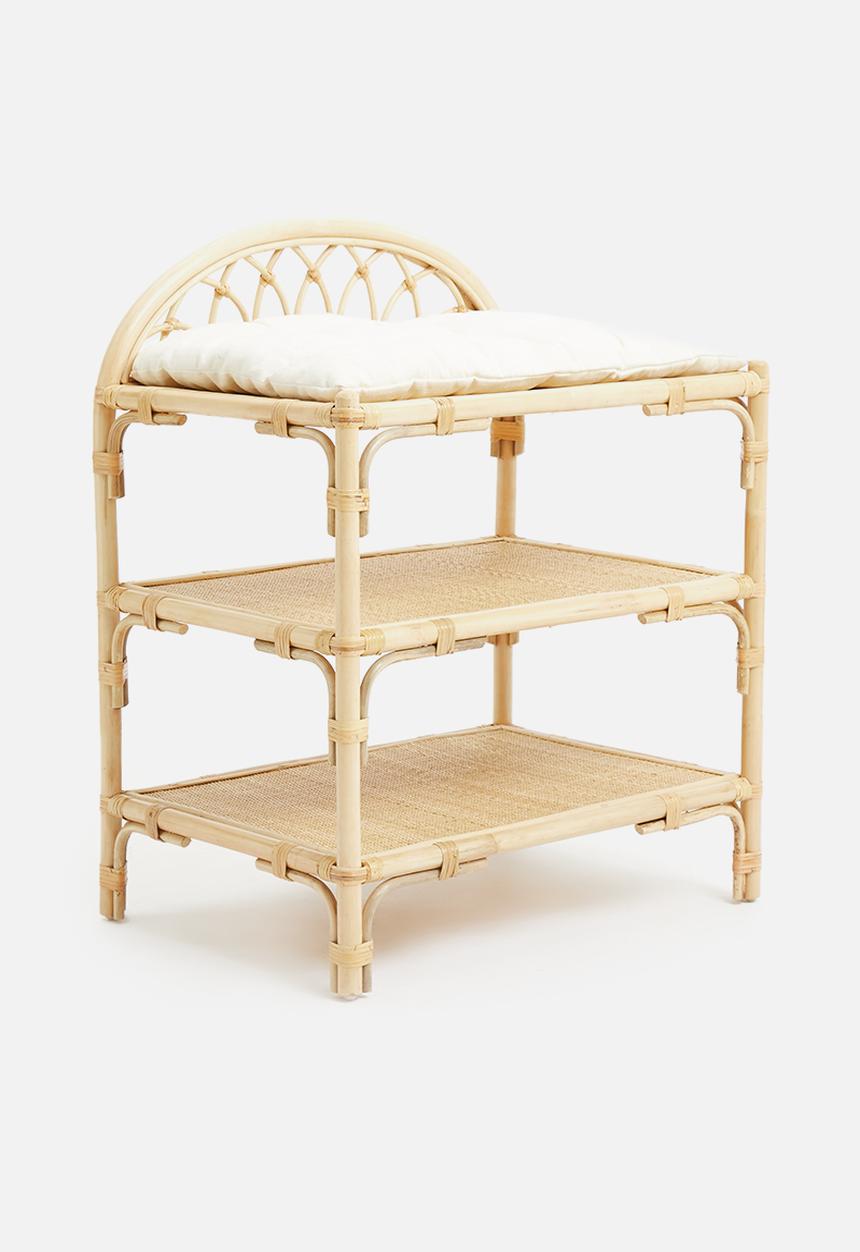 Sixth Floor - Luna rattan changing table - natural