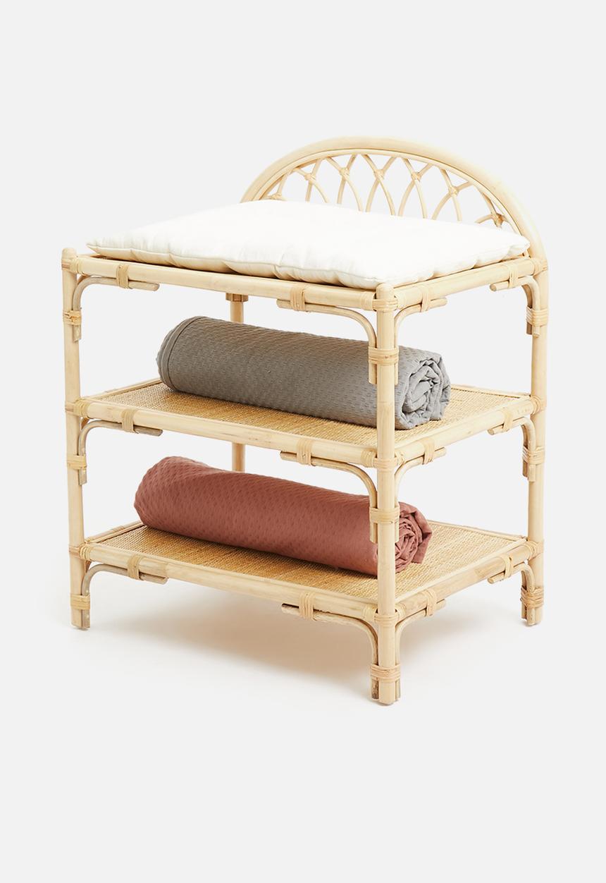 Sixth Floor - Luna rattan changing table - natural