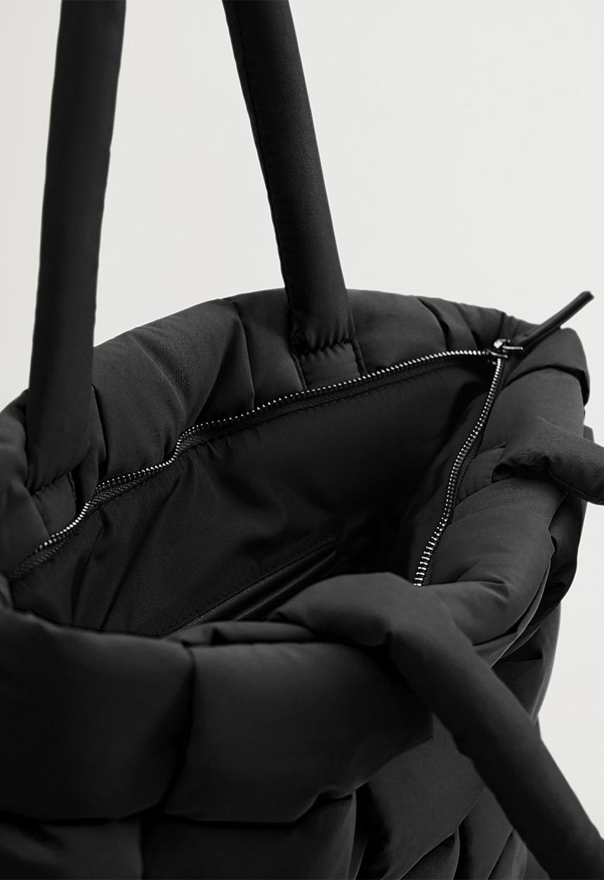 MANGO - Bag edredon - black