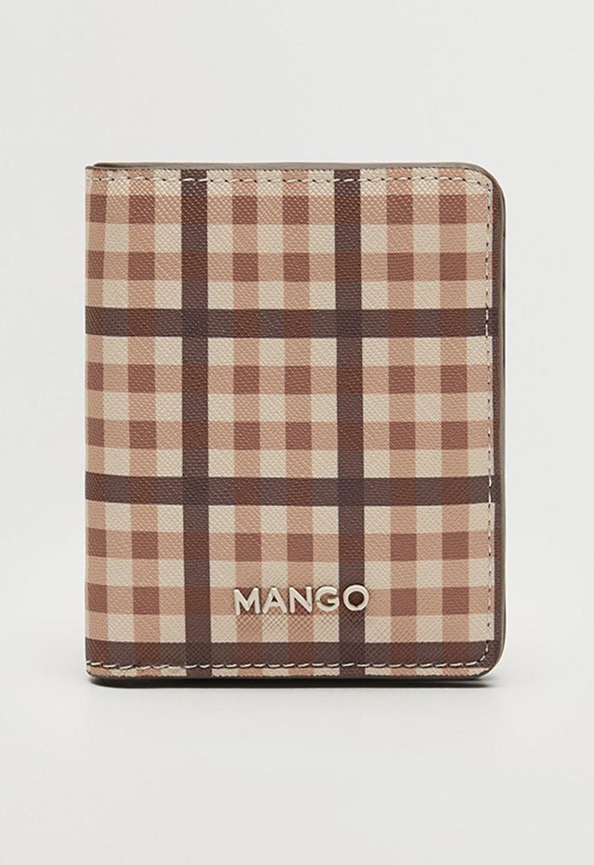 MANGO - Cuadros purse - brown