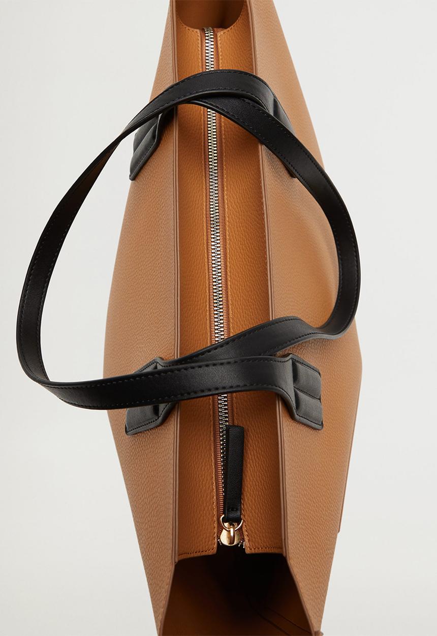 MANGO - Bag edison - medium brown