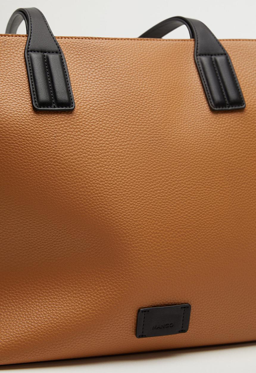 MANGO - Bag edison - medium brown