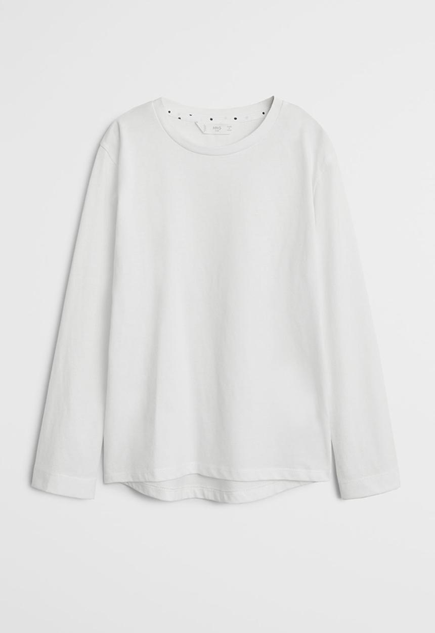 MANGO - Basica plain tee - white