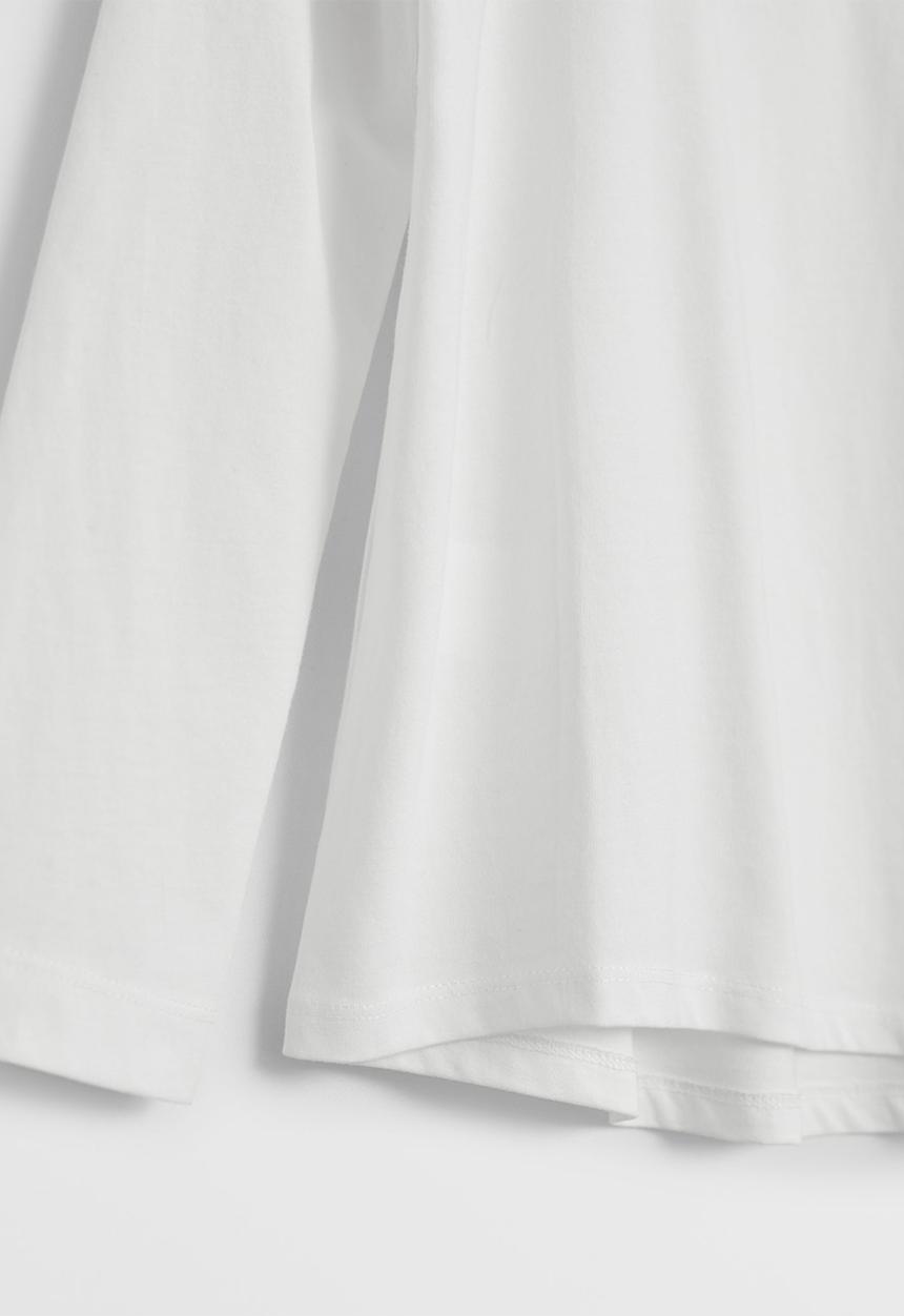 MANGO - Basica plain tee - white