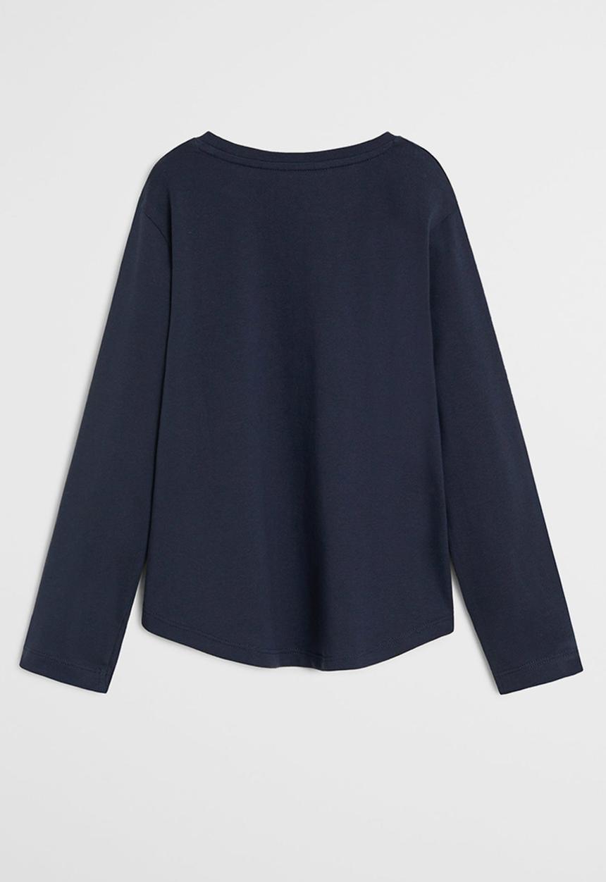 MANGO - Basica plain tee - navy