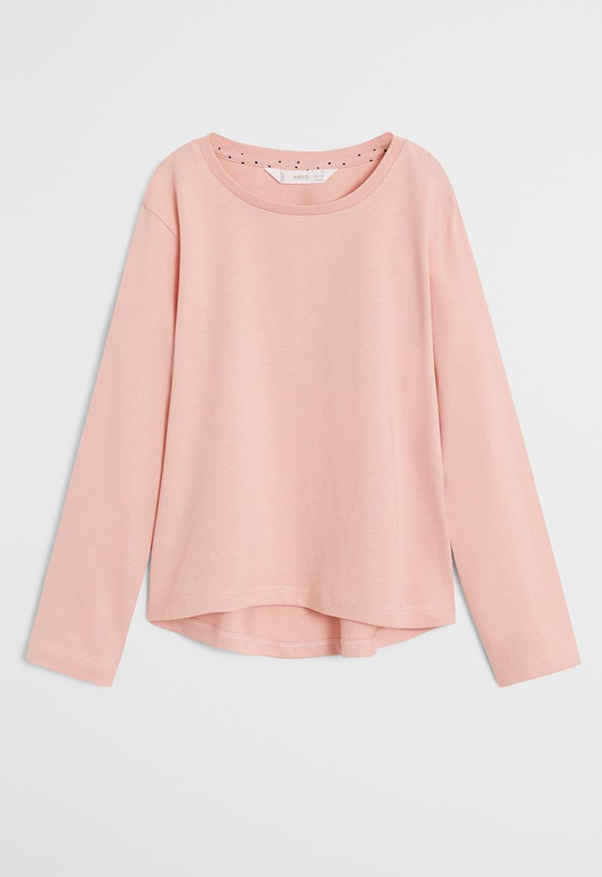 MANGO - Basica plain tee  - pink