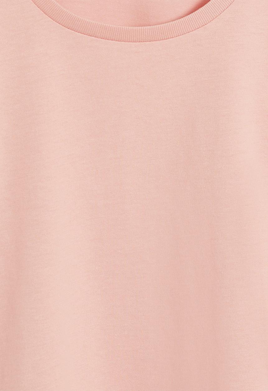 MANGO - Basica plain tee  - pink
