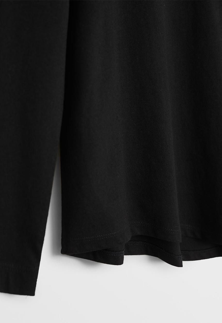 MANGO - Basica plain tee - black