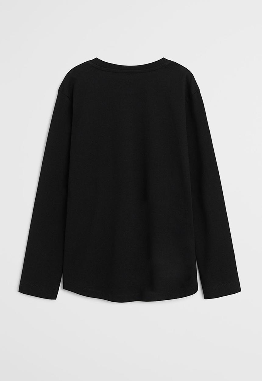MANGO - Basica plain tee - black